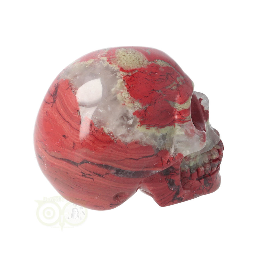 Rode Jaspis schedel Nr 6 - 110 gram-8