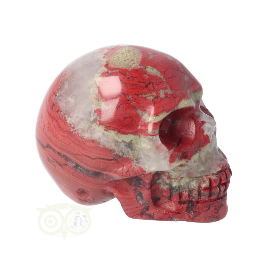 Rode Jaspis schedel Nr 6 - 110 gram-10