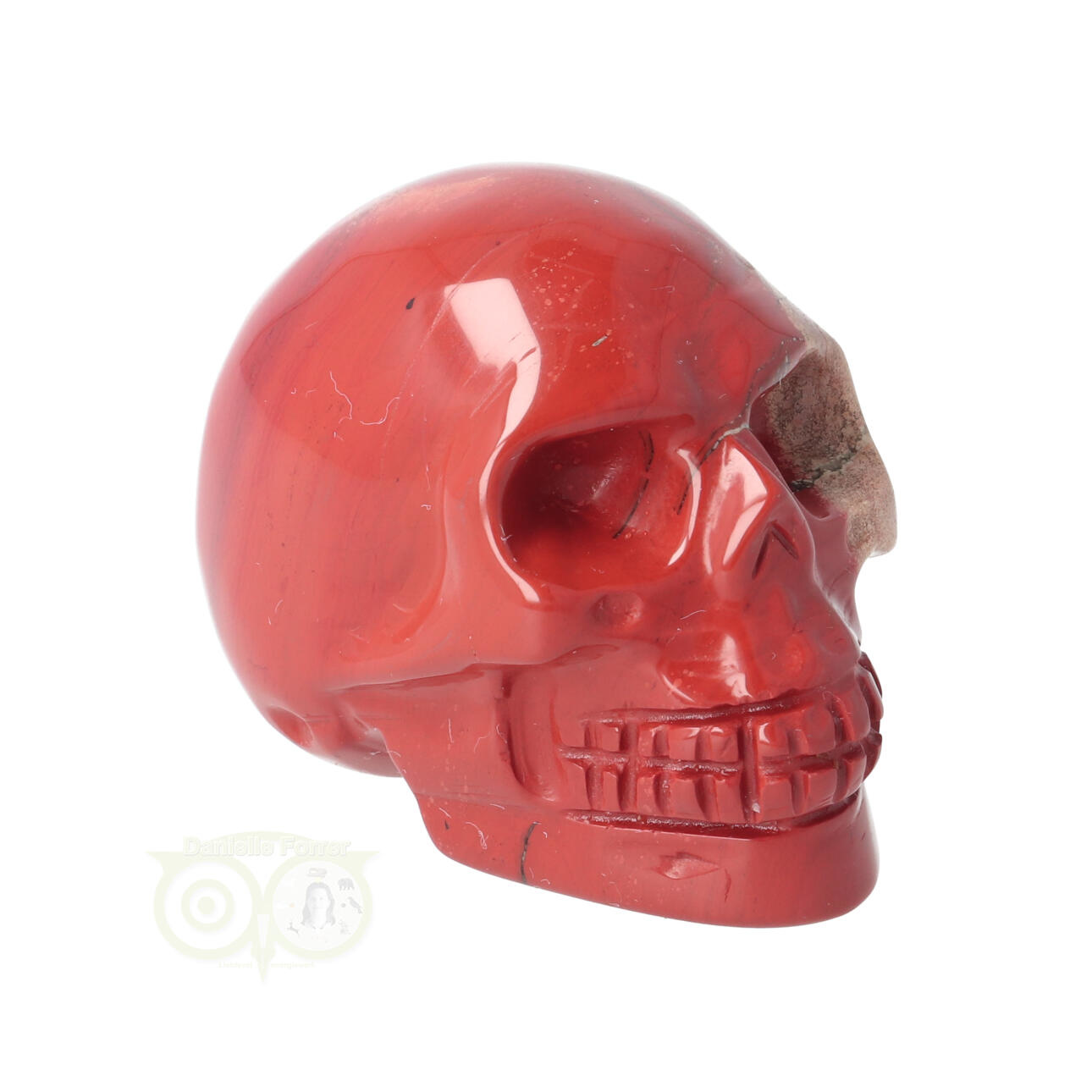 Rode Jaspis schedel Nr | Kleine Edelstenen schedel kopen - Edelstenen Webwinkel Webshop Danielle Forrer