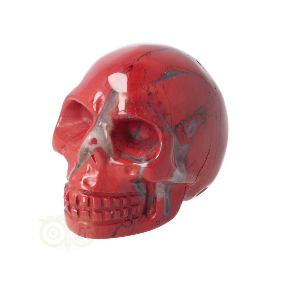 Rode Jaspis schedel Nr 9 - 94 gram-6