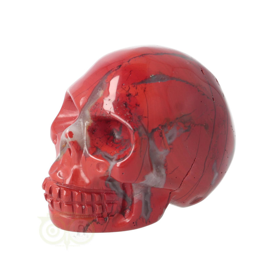Rode Jaspis schedel Nr 9 - 94 gram-7