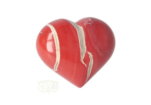 Rode Jaspis hart 4 cm  Nr 6 