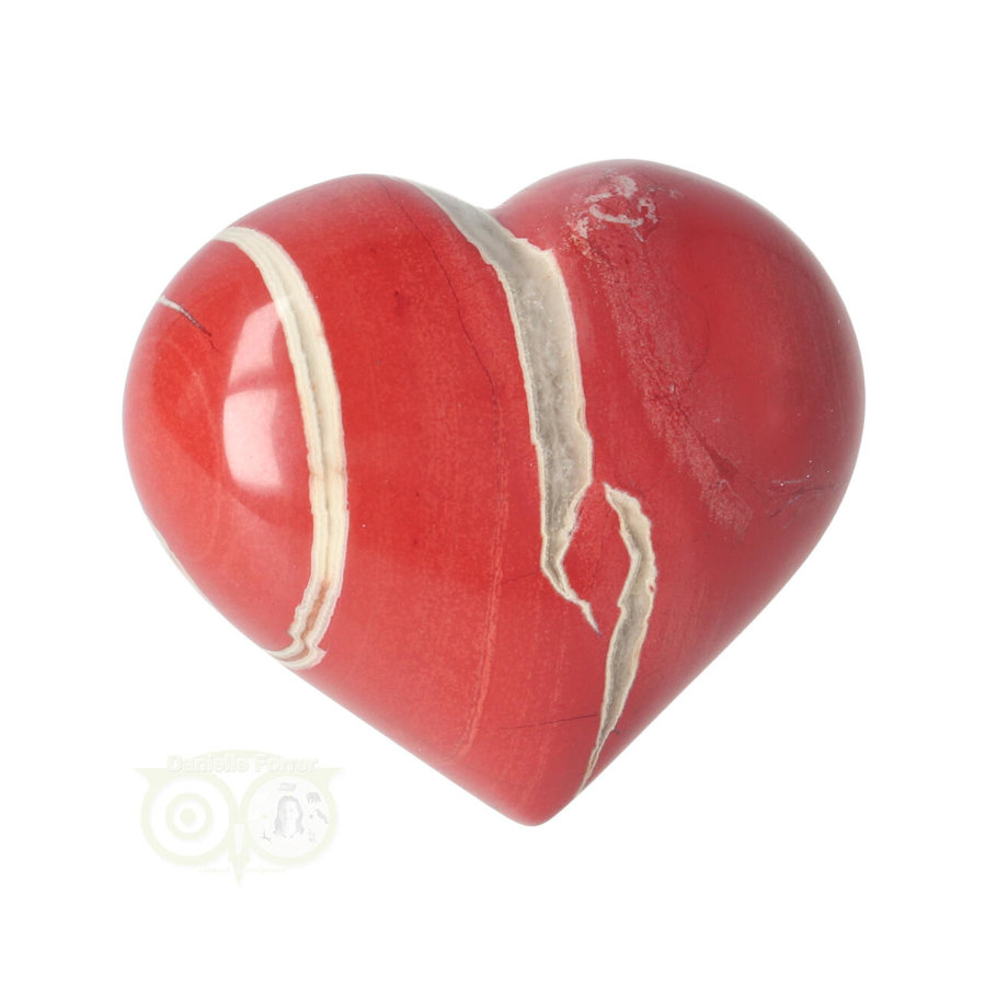 Rode Jaspis bol hart - Nr 6  - 4 cm - 40 gram-1