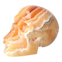 Oranje Calciet schedel 2769 gram