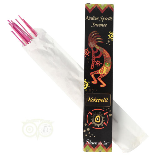 Native spirits wierook Kokopelli  - Roos  -12 sticks 