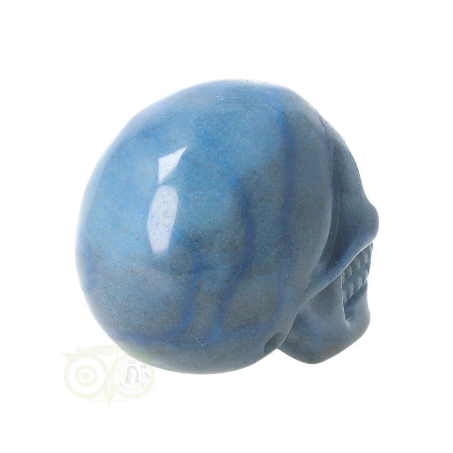 Blauwe kwarts schedel Nr 20 - 102 gram-8