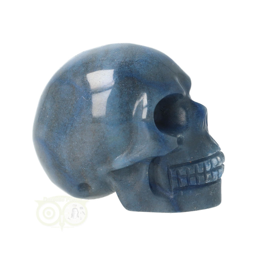 Blauwe kwarts schedel Nr 21 - 101 gram-10