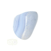 Blauwe Chalcedoon ( Blue Lace Agaat ) trommelsteen Nr 36 - 28  gram