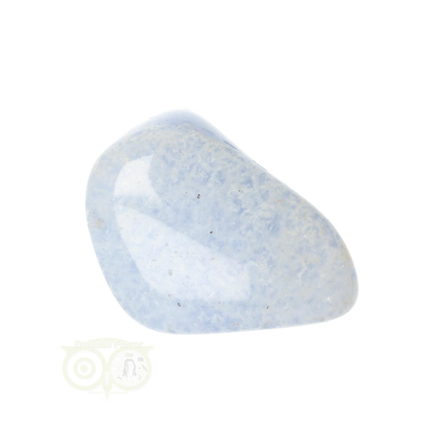 Blauwe Chalcedoon ( Blue Lace Agaat ) trommelsteen Nr 36 - 28  gram-4