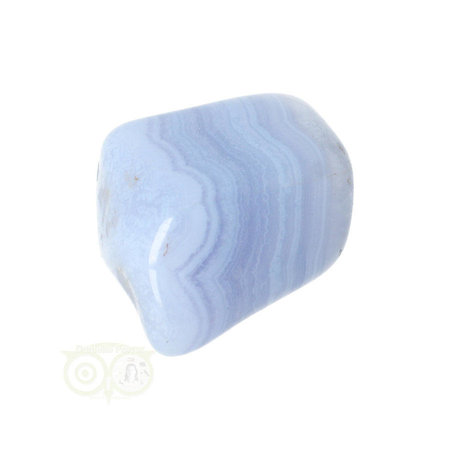 Blauwe Chalcedoon ( Blue Lace Agaat ) trommelsteen Nr 37 - 33  gram-5