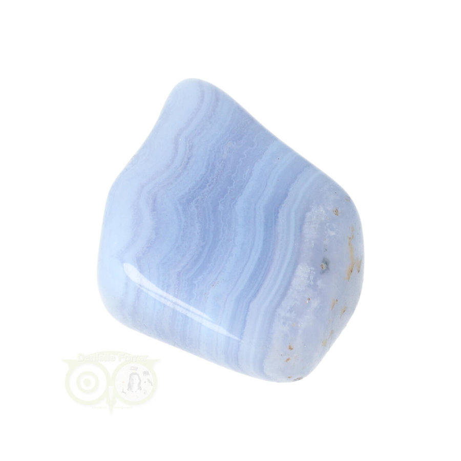 Blauwe Chalcedoon ( Blue Lace Agaat ) trommelsteen Nr 37 - 33  gram-9