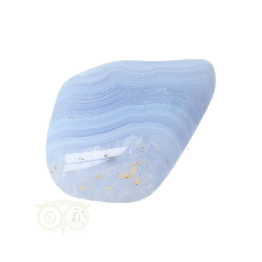 Blauwe Chalcedoon ( Blue Lace Agaat ) trommelsteen Nr 37 - 33  gram-10