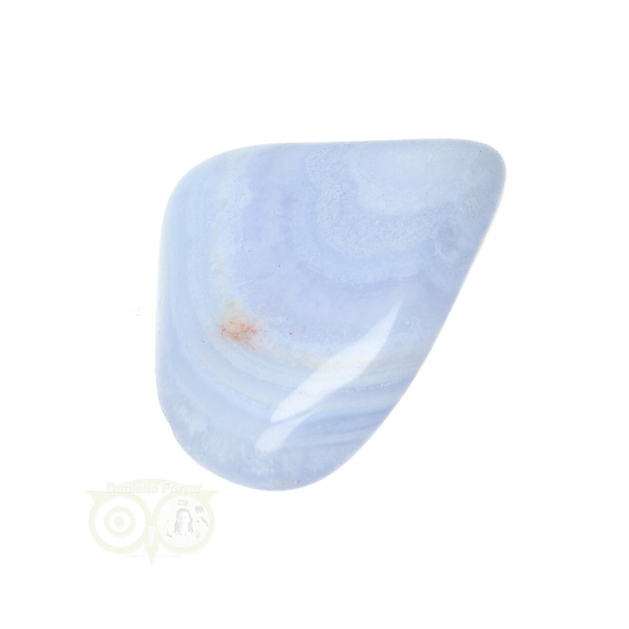 Blauwe Chalcedoon ( Blue Lace Agaat ) trommelsteen Nr 38 - 24  gram-3