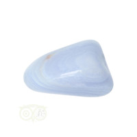 thumb-Blauwe Chalcedoon ( Blue Lace Agaat ) trommelsteen Nr 38 - 24  gram-4