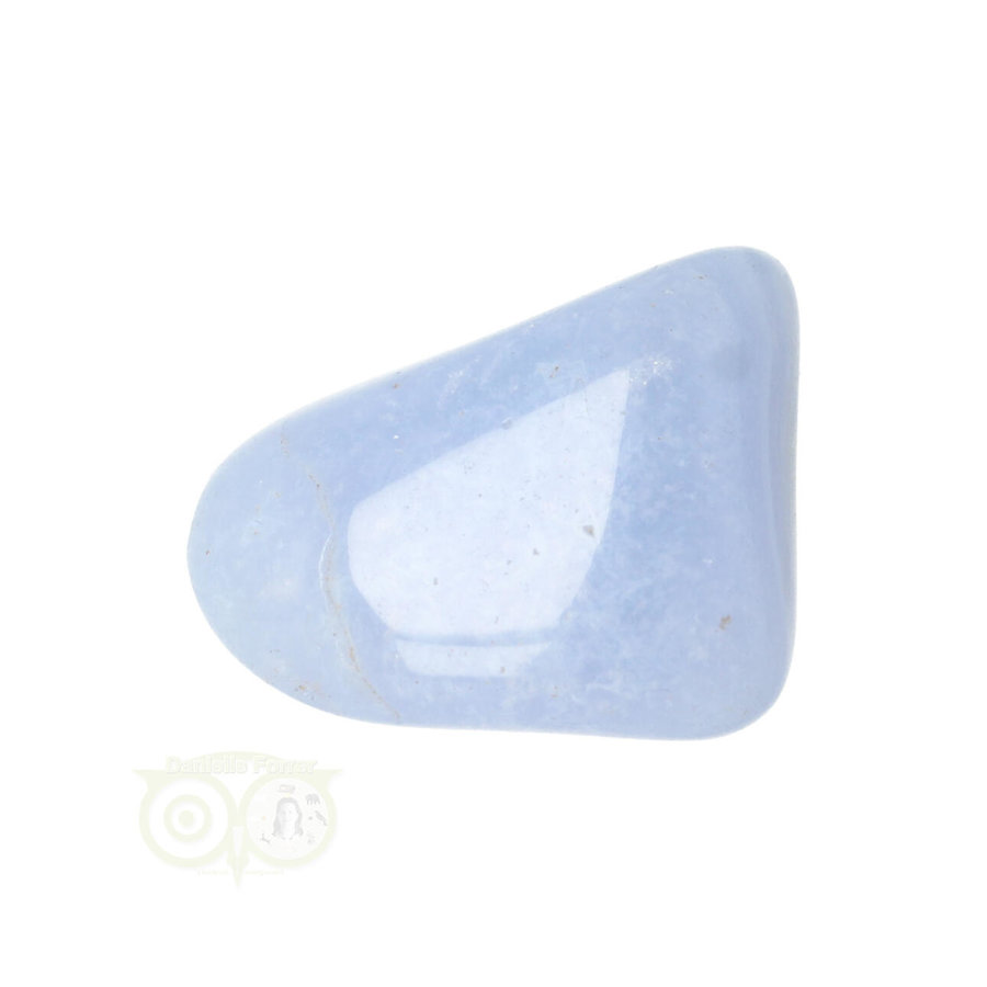 Blauwe Chalcedoon ( Blue Lace Agaat ) trommelsteen Nr 38 - 24  gram-8
