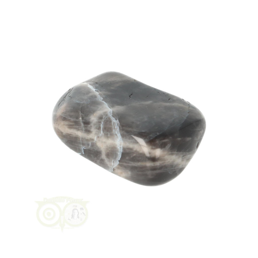 Zwarte Maansteen trommelsteen Nr 31 - 14 gram-9
