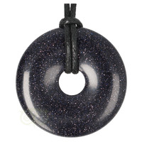 thumb-Goudsteen - Blauwe Donut Nr 11 - Ø 4 cm-2