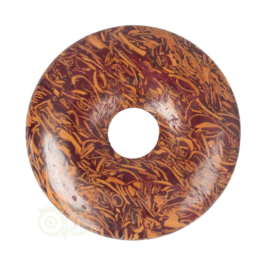 Coquina Jaspis edelstenen donut hanger Nr 4 - Ø4 cm-1