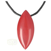 Rode Jaspis ovaal hanger Nr 16 - 12 gram