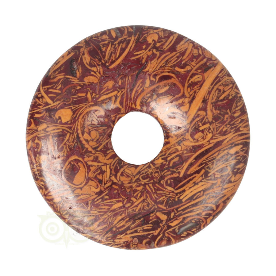 Coquina Jaspis edelstenen donut hanger Nr 6 - Ø4 cm-3