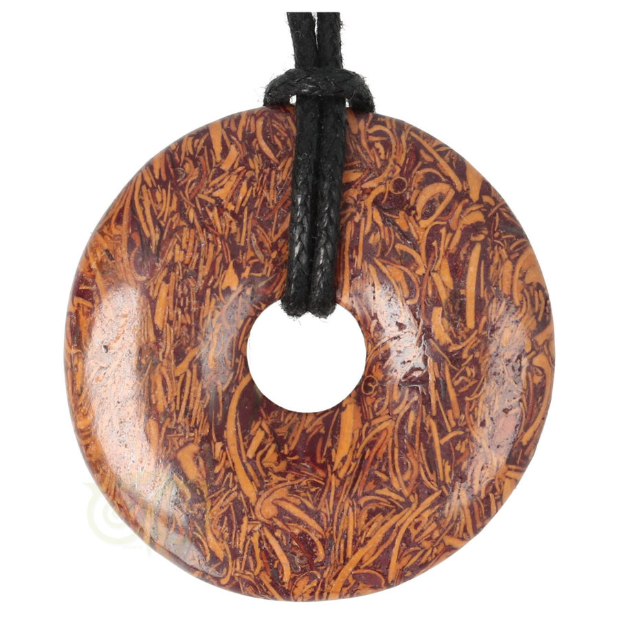 Coquina Jaspis edelstenen donut hanger Nr 7 - Ø4 cm-2