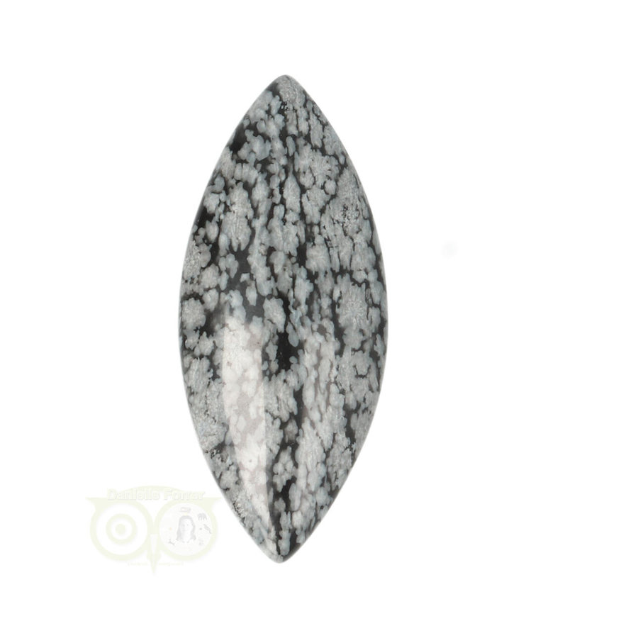 Sneeuwvlok Obsidiaan ovaal edelsteen hanger Nr 12-4