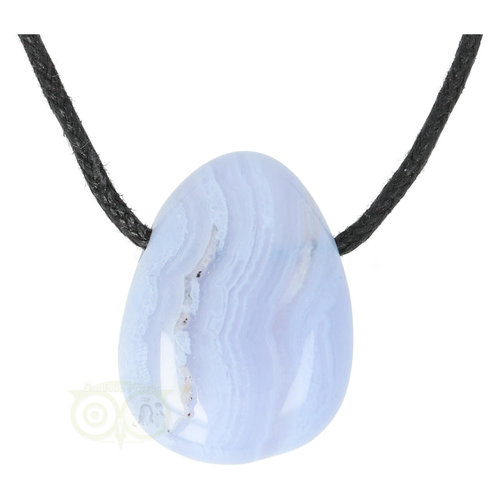 Blauwe Chalcedoon hanger Nr 12 