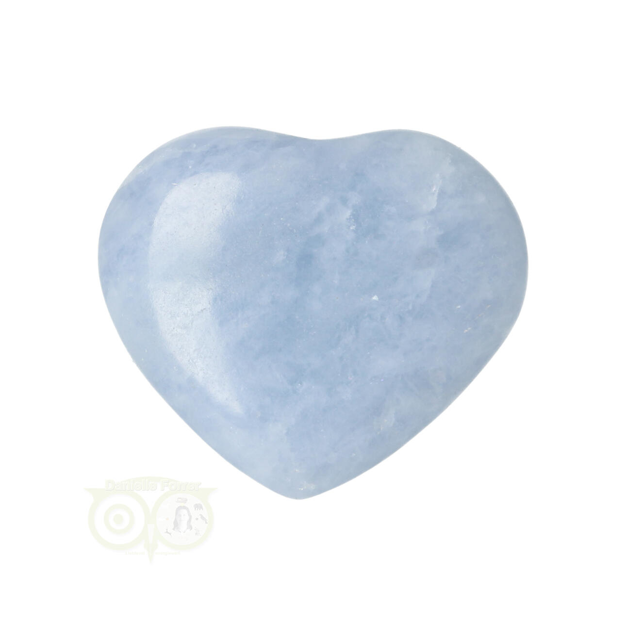 Blauwe Calciet hart ± 3 cm Nr 30