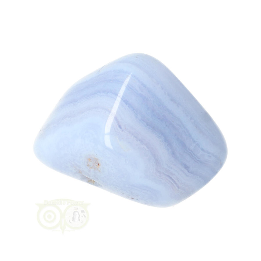 Blauwe Chalcedoon ( Blue Lace Agaat ) trommelsteen Nr 39 - 36  gram-7