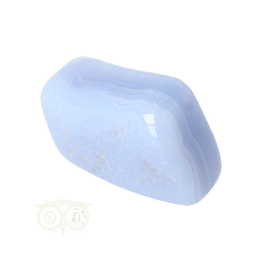 Blauwe Chalcedoon ( Blue Lace Agaat ) trommelsteen Nr 40 - 39  gram-1