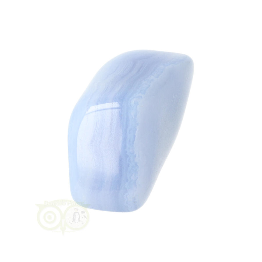 Blauwe Chalcedoon ( Blue Lace Agaat ) trommelsteen Nr 40 - 39  gram-2