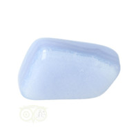 thumb-Blauwe Chalcedoon ( Blue Lace Agaat ) trommelsteen Nr 40 - 39  gram-3