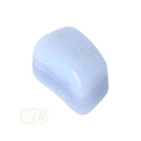 thumb-Blauwe Chalcedoon ( Blue Lace Agaat ) trommelsteen Nr 40 - 39  gram-9