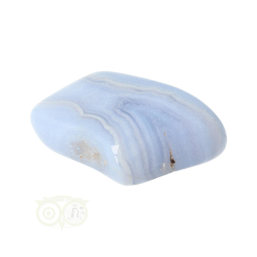 Blauwe Chalcedoon ( Blue Lace Agaat ) trommelsteen Nr 41 - 26  gram-2