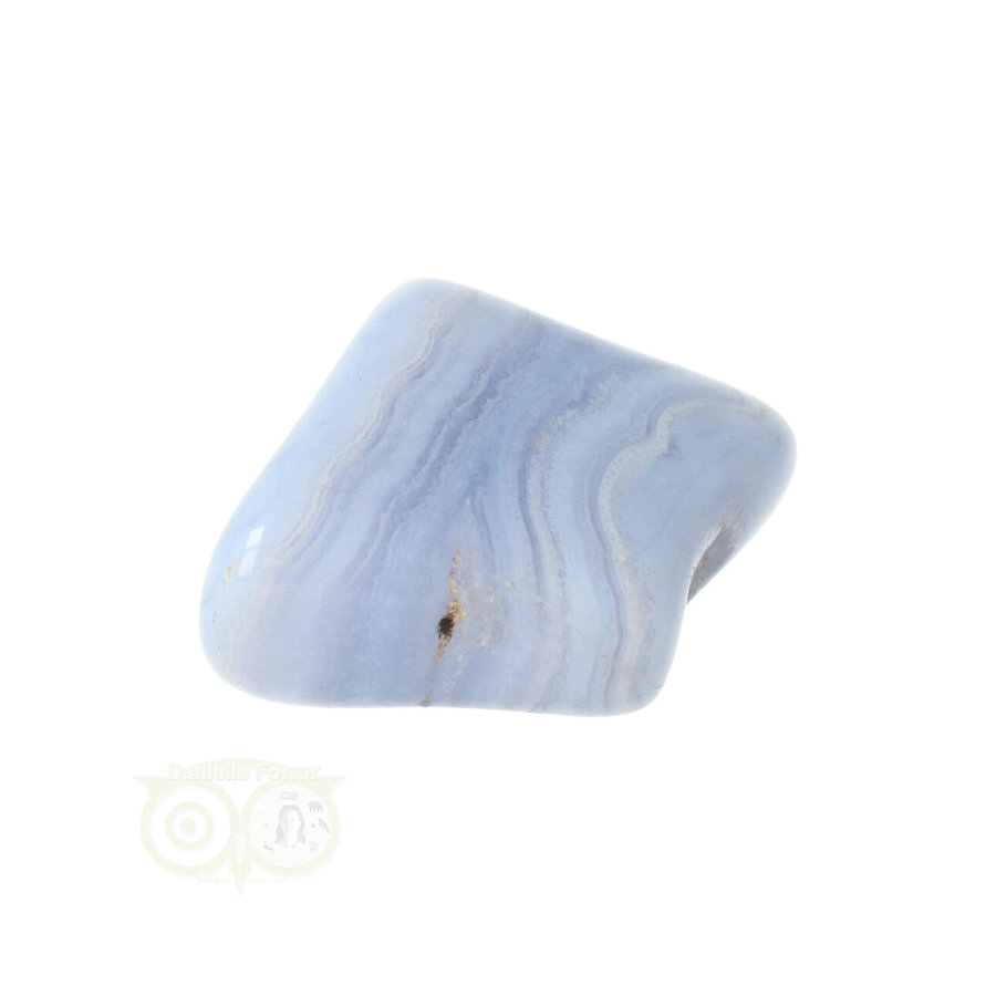 Blauwe Chalcedoon ( Blue Lace Agaat ) trommelsteen Nr 41 - 26  gram-10