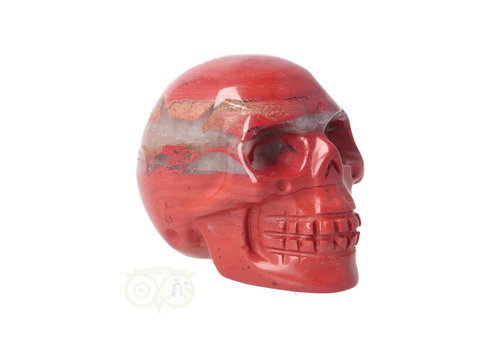 Rode Jaspis schedel Nr 14 