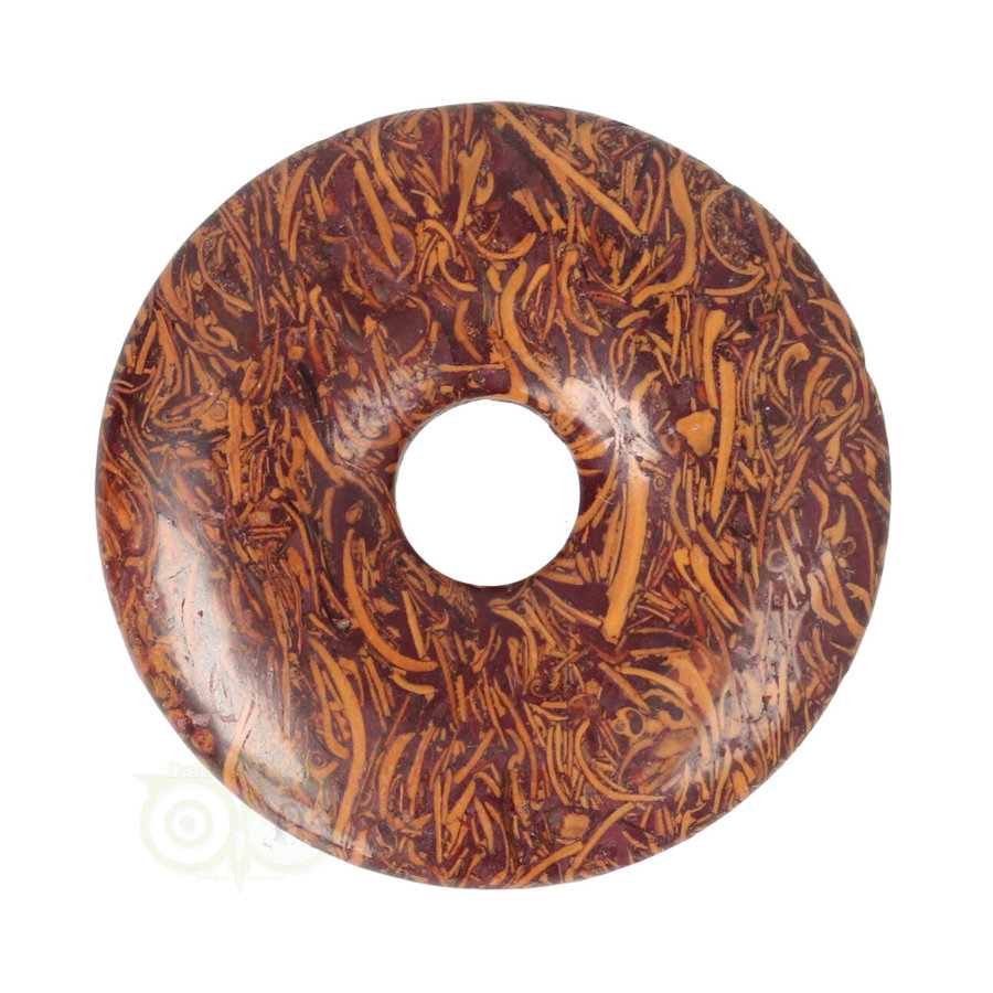 Coquina Jaspis edelstenen donut hanger Nr 11 - Ø4 cm-1