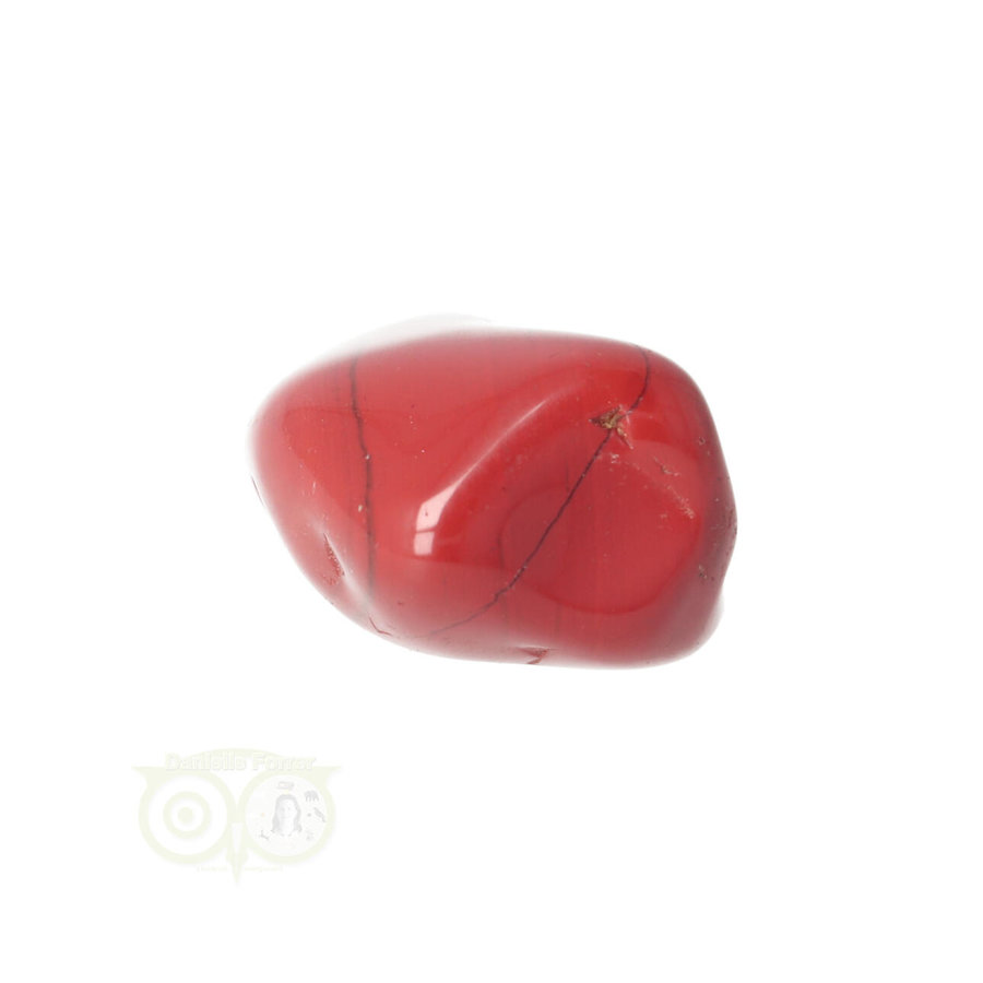 Rode Jaspis trommelsteen Nr  40 - 24 grams-7