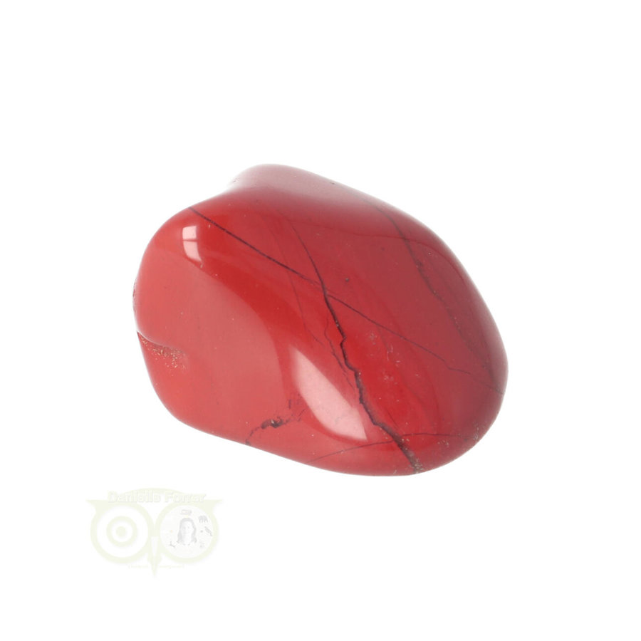 Rode Jaspis trommelsteen Nr  40 - 24 grams-9