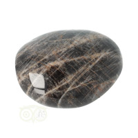Zwarte Maansteen handsteen  Nr 77 - 150 gram - Madagaskar