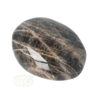 Zwarte Maansteen handsteen  Nr 77 - 150 gram - Madagaskar