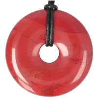 thumb-Rode Jaspis Donut hanger Nr 19 - Ø 5 cm-2