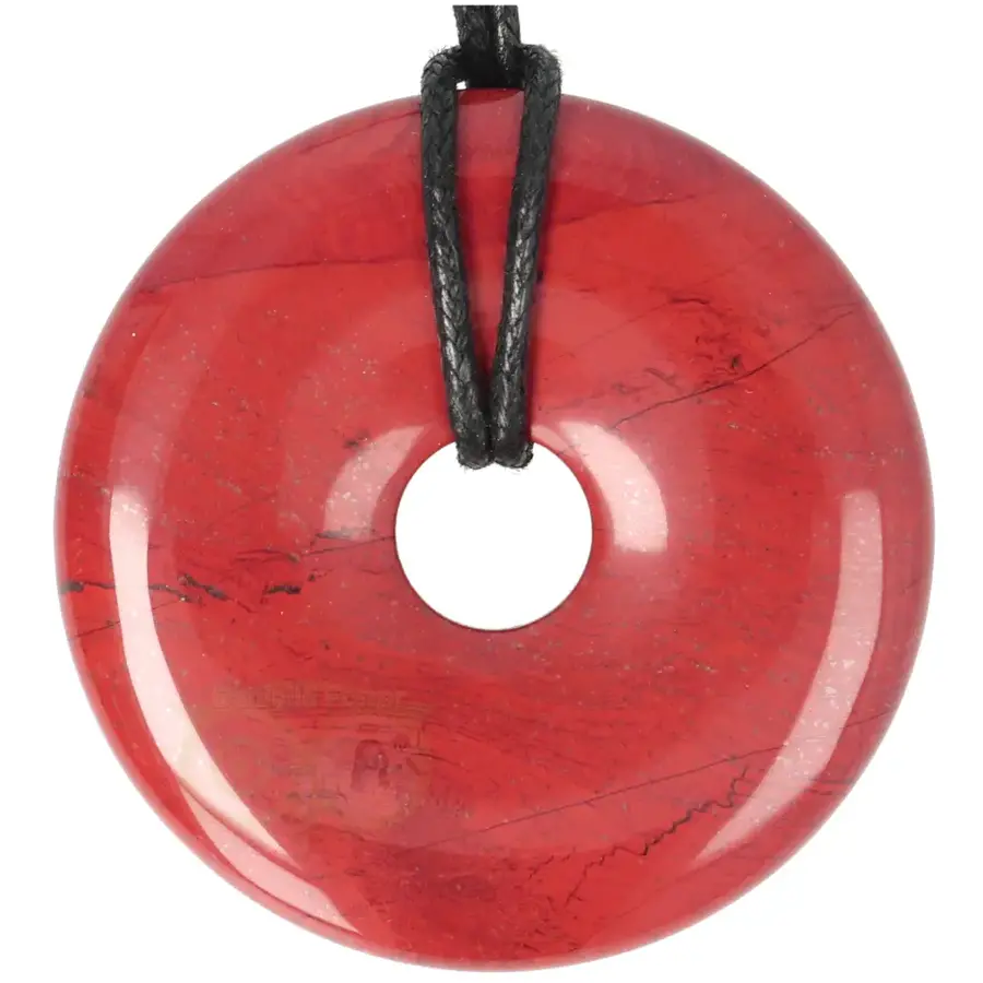 Rode Jaspis Donut hanger Nr 19 - Ø 5 cm-4