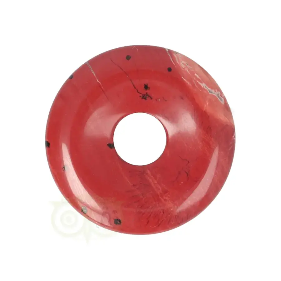 Rode Jaspis Donut hanger Nr 16 - Ø 3 cm-1