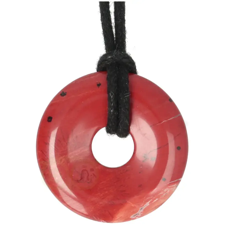 Rode Jaspis Donut hanger Nr 16 - Ø 3 cm-2