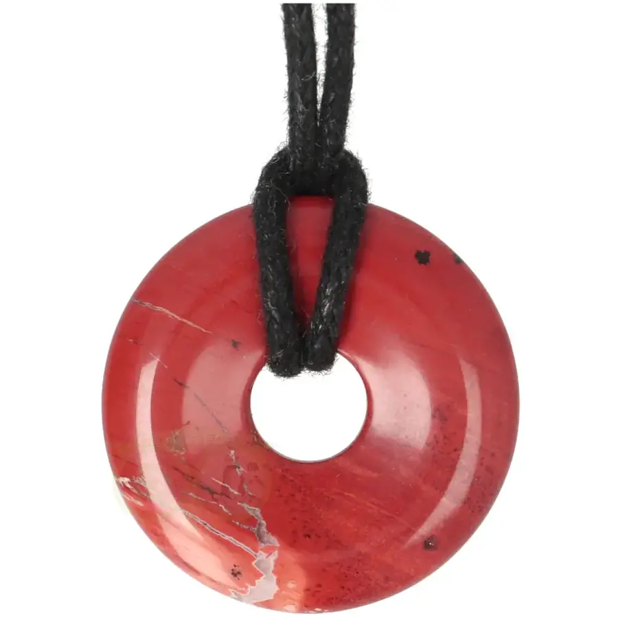 Rode Jaspis Donut hanger Nr 16 - Ø 3 cm-4