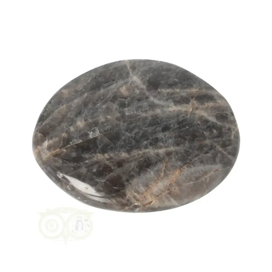 Zwarte Maansteen handsteen  Nr 82 - 73 gram - Madagaskar-1