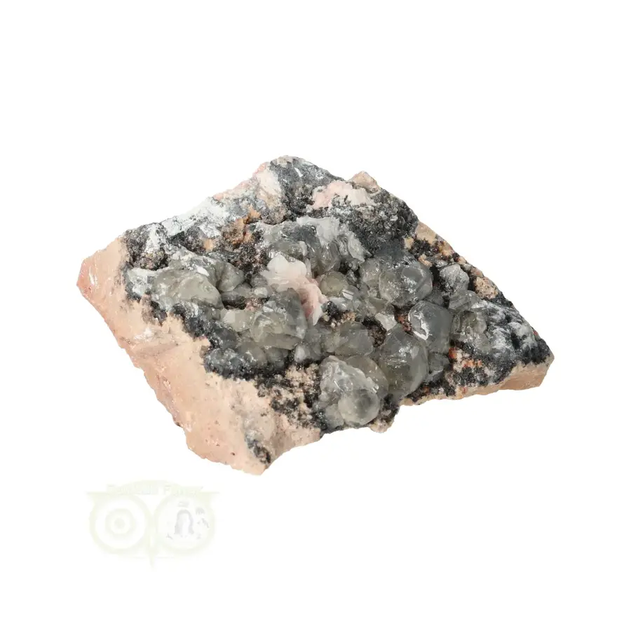 Cerussiet op Bariet cluster Nr 51 - 58 gram - Marokko-10