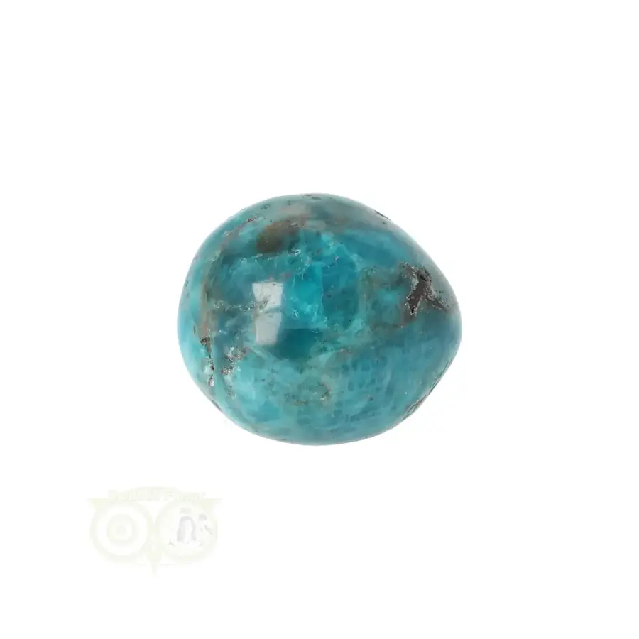 Blauwe Apatiet trommelsteen (gerond) Nr 15 - 18 gram-3