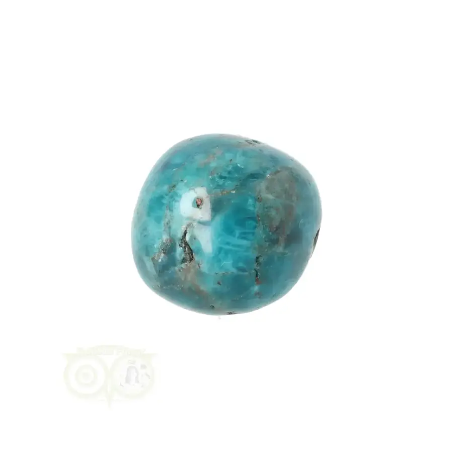 Blauwe Apatiet trommelsteen (gerond) Nr 15 - 18 gram-8